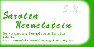 sarolta mermelstein business card